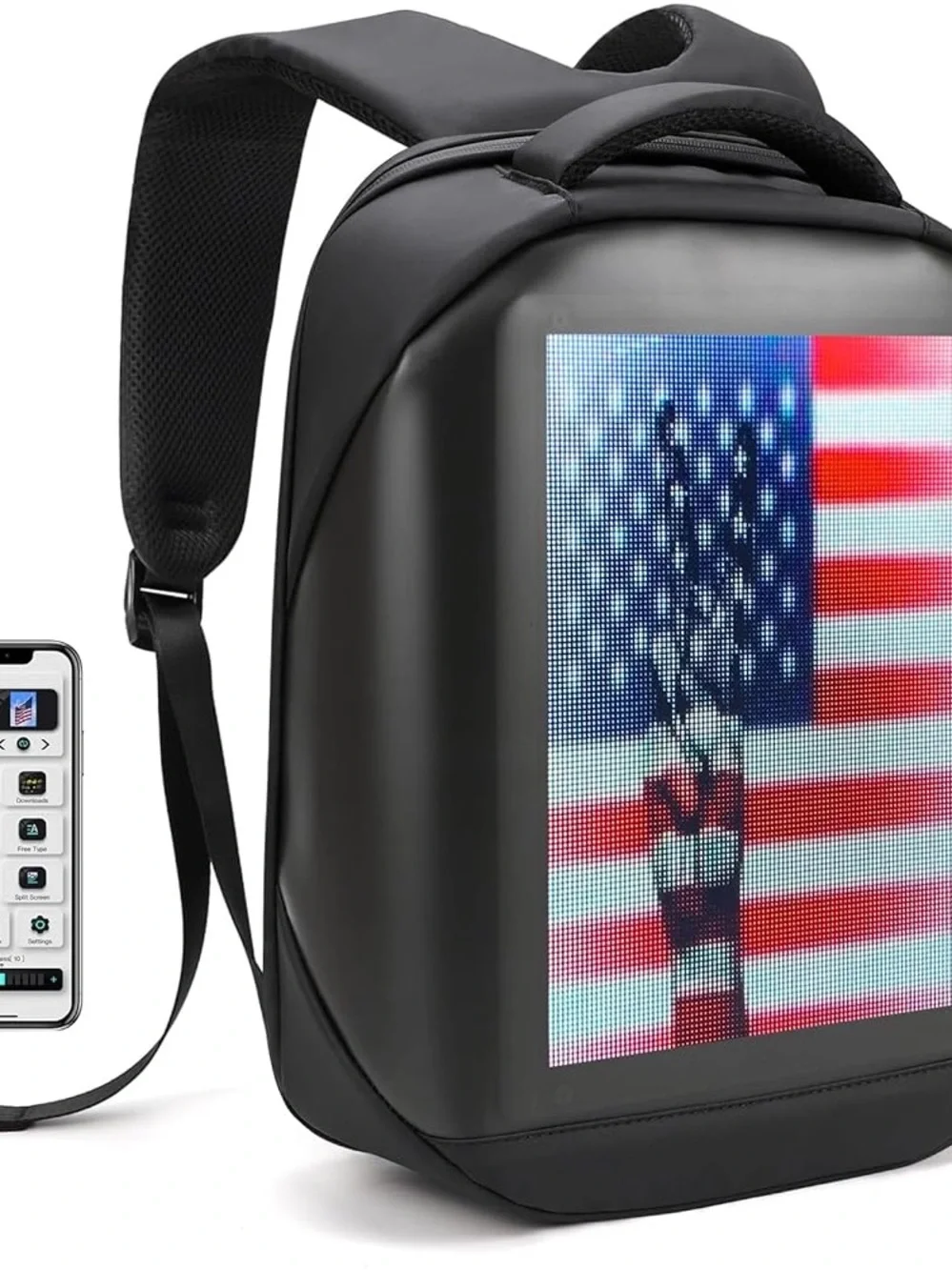 Kids LED Pixel Backpack - bluetooth connected backpack with customizable frames